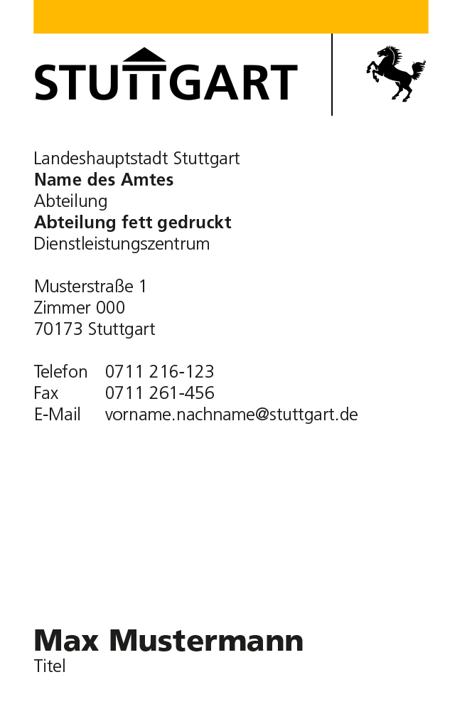 Hoch mit Postanschrift